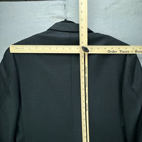 Angelo Donati Blazer Mens XL 40 Black Gold Enamel Buttons Wool Blend 2 Button - Picture 11 of 16